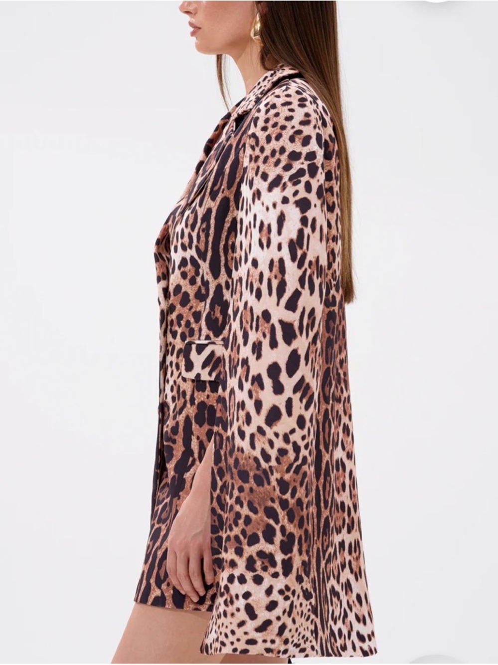 New Akira AMINAH LEOPARD PRINT BLAZER DRESS - Picture 13 of 16